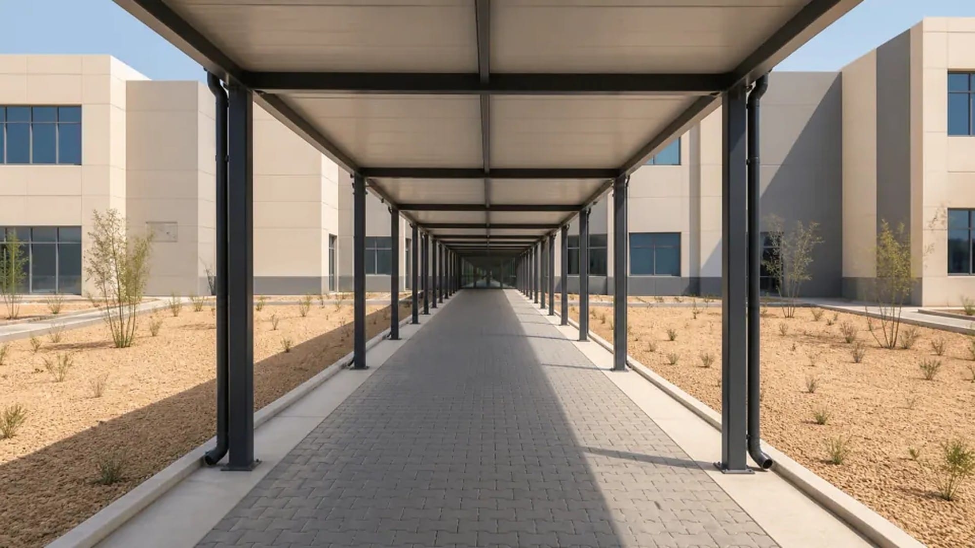 Steel Frame Covered Walkway — primary view