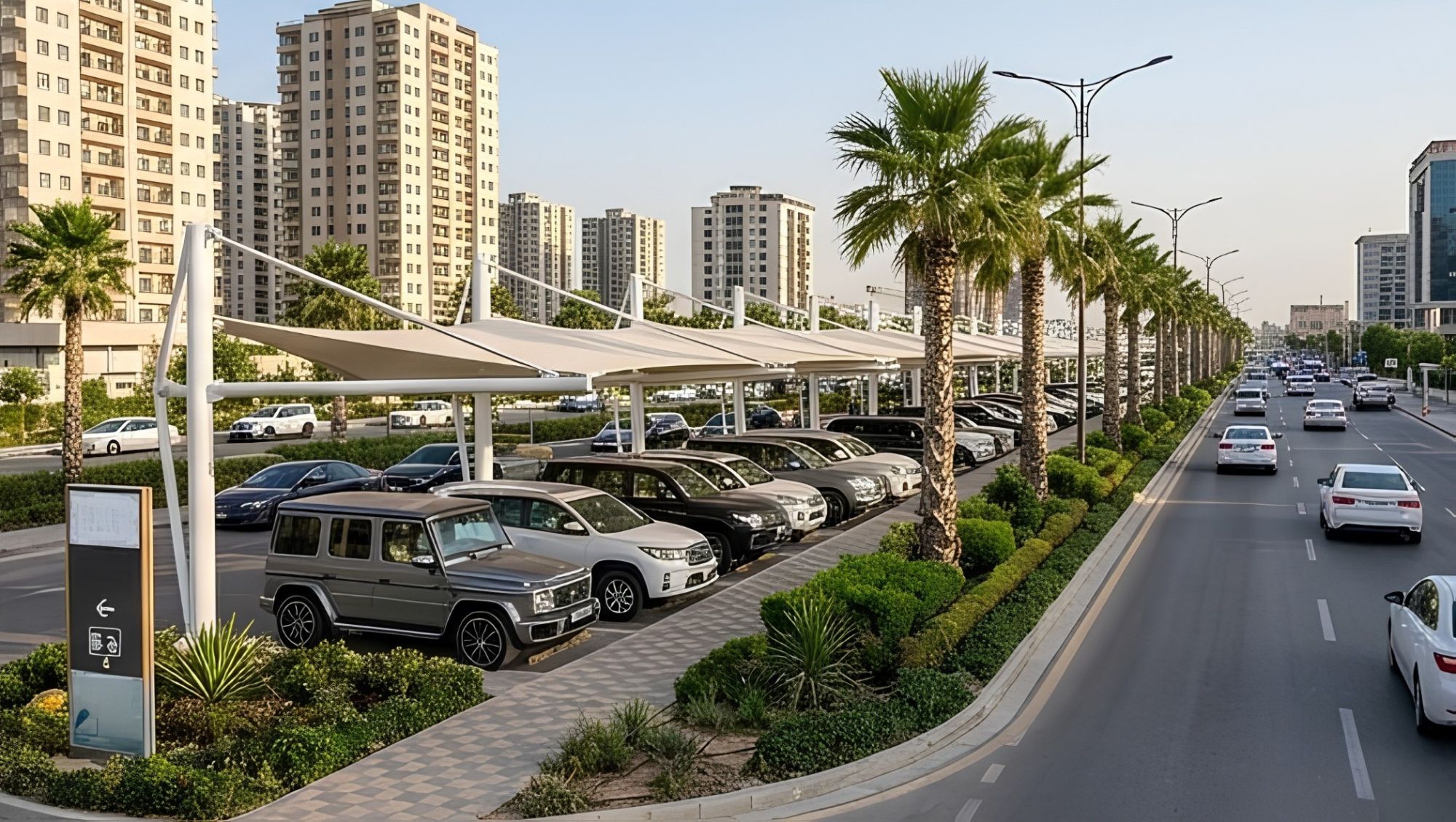 Cable-Stayed Parking Shade — primary view