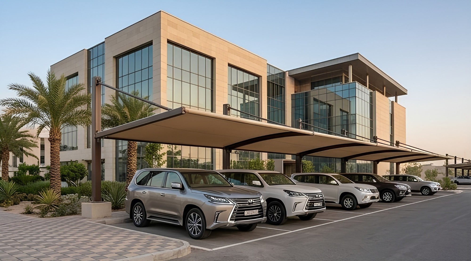 Cantilever Parking Shade — primary view